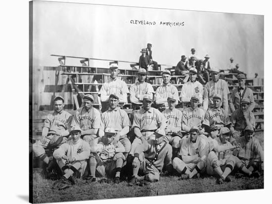 Cleveland Indians Team, Baseball Photo - Cleveland, OH-Lantern Press-Stretched Canvas