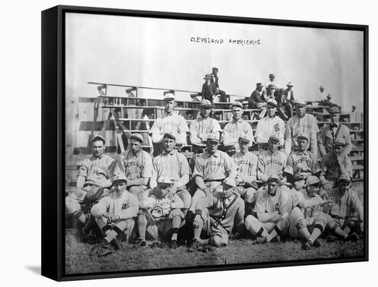 Cleveland Indians Team, Baseball Photo - Cleveland, OH-Lantern Press-Framed Stretched Canvas