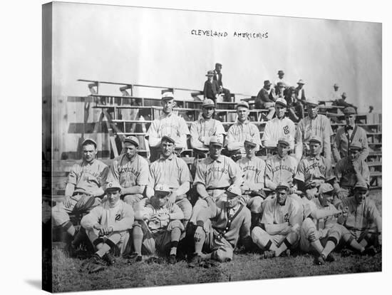 Cleveland Indians Team, Baseball Photo - Cleveland, OH-Lantern Press-Stretched Canvas