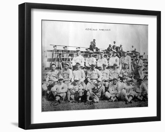 Cleveland Indians Team, Baseball Photo - Cleveland, OH-Lantern Press-Framed Art Print