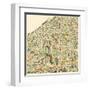 Cleveland Map-Jazzberry Blue-Framed Art Print