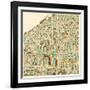 Cleveland Map-Jazzberry Blue-Framed Art Print