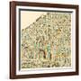 Cleveland Map-Jazzberry Blue-Framed Art Print