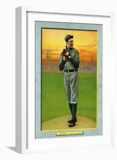 Cleveland, OH, Cleveland Naps, Addie Joss, Baseball Card-Lantern Press-Framed Art Print