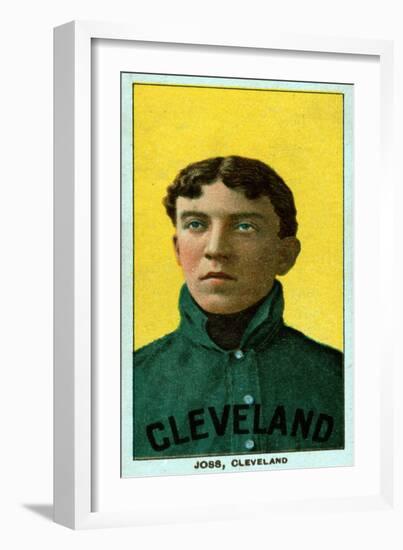 Cleveland, OH, Cleveland Naps, Addie Joss, Baseball Card-Lantern Press-Framed Art Print