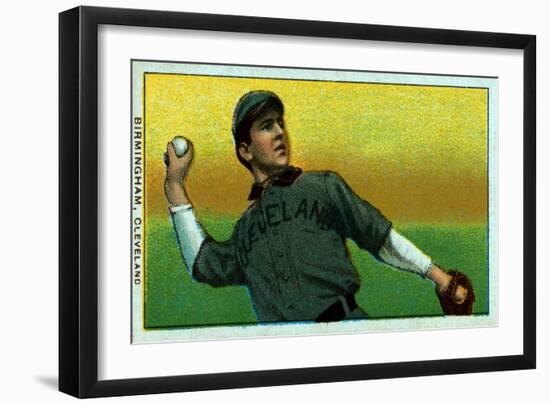 Cleveland, OH, Cleveland Naps, Joe Birmingham, Baseball Card-Lantern Press-Framed Art Print