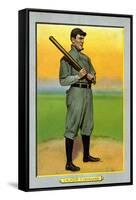 Cleveland, OH, Cleveland Naps, Nap Lajoie, Baseball Card-Lantern Press-Framed Stretched Canvas