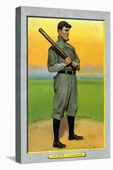 Cleveland, OH, Cleveland Naps, Nap Lajoie, Baseball Card-Lantern Press-Stretched Canvas