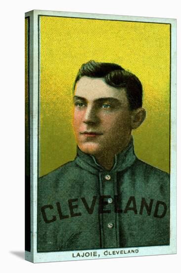 Cleveland, OH, Cleveland Naps, Nap Lajoie, Baseball Card-Lantern Press-Stretched Canvas