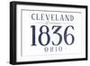 Cleveland, Ohio - Established Date (Blue)-Lantern Press-Framed Art Print