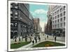 Cleveland, Ohio - Euclid Avenue East from Public Square-Lantern Press-Mounted Art Print