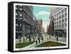 Cleveland, Ohio - Euclid Avenue East from Public Square-Lantern Press-Framed Stretched Canvas