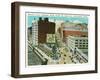 Cleveland, Ohio - Euclid Avenue West from 14th Street East-Lantern Press-Framed Art Print