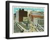 Cleveland, Ohio - Euclid Avenue West from 14th Street East-Lantern Press-Framed Art Print