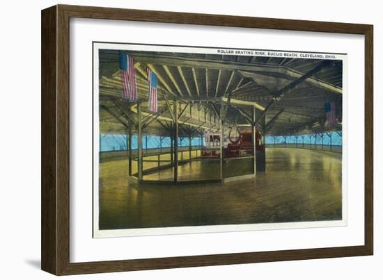 Cleveland, Ohio - Euclid Beach; Interior View of Rollerskating Rink-Lantern Press-Framed Art Print