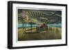 Cleveland, Ohio - Euclid Beach; Interior View of Rollerskating Rink-Lantern Press-Framed Art Print