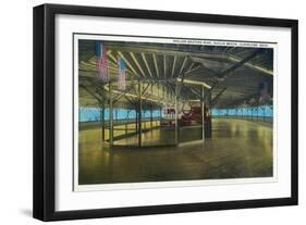 Cleveland, Ohio - Euclid Beach; Interior View of Rollerskating Rink-Lantern Press-Framed Art Print