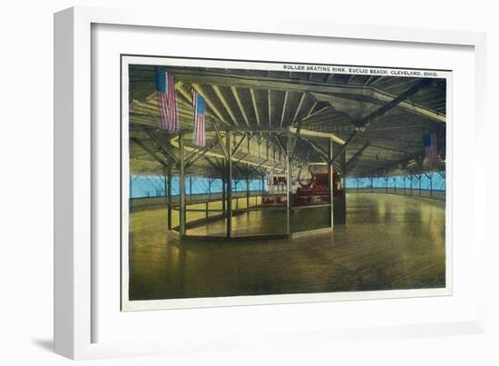 Cleveland, Ohio - Euclid Beach; Interior View of Rollerskating Rink-Lantern Press-Framed Art Print