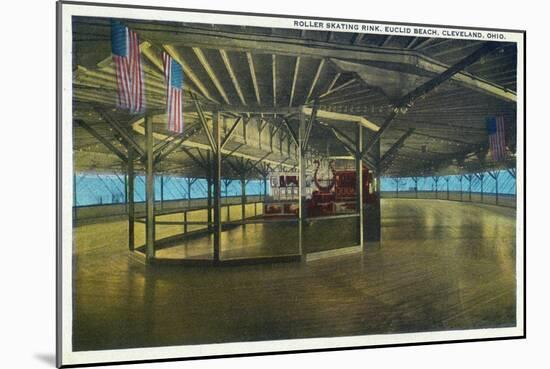 Cleveland, Ohio - Euclid Beach; Interior View of Rollerskating Rink-Lantern Press-Mounted Art Print