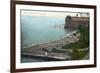 Cleveland, Ohio, Overhead View of the Ells Point Beach-Lantern Press-Framed Art Print