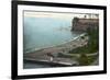 Cleveland, Ohio, Overhead View of the Ells Point Beach-Lantern Press-Framed Art Print