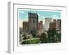 Cleveland, Ohio - Public Square East View-Lantern Press-Framed Art Print