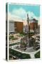 Cleveland, Ohio - Public Square Soldiers and Sailors Monument-Lantern Press-Stretched Canvas