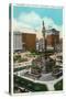 Cleveland, Ohio - Public Square Soldiers and Sailors Monument-Lantern Press-Stretched Canvas