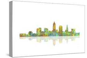 Cleveland Ohio Skyline 1-Marlene Watson-Stretched Canvas