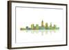 Cleveland Ohio Skyline 1-Marlene Watson-Framed Giclee Print