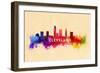 Cleveland, Ohio - Skyline Abstract-Lantern Press-Framed Art Print