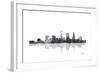 Cleveland Ohio Skyline BG 1-Marlene Watson-Framed Giclee Print