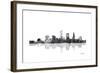 Cleveland Ohio Skyline BG 1-Marlene Watson-Framed Giclee Print