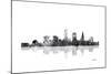 Cleveland Ohio Skyline BG 1-Marlene Watson-Mounted Giclee Print