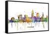 Cleveland Ohio Skyline MCLR 1-Marlene Watson-Framed Stretched Canvas