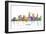 Cleveland Ohio Skyline MCLR 1-Marlene Watson-Framed Giclee Print