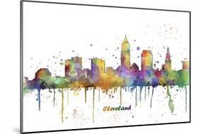 Cleveland Ohio Skyline MCLR 1-Marlene Watson-Mounted Giclee Print