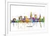 Cleveland Ohio Skyline MCLR 1-Marlene Watson-Framed Giclee Print