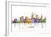 Cleveland Ohio Skyline MCLR 1-Marlene Watson-Framed Giclee Print