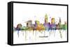 Cleveland Ohio Skyline MCLR 1-Marlene Watson-Framed Stretched Canvas