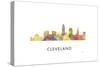 Cleveland Ohio Skyline-Marlene Watson-Stretched Canvas