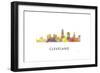 Cleveland Ohio Skyline-Marlene Watson-Framed Giclee Print