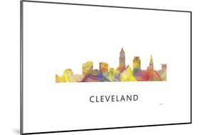 Cleveland Ohio Skyline-Marlene Watson-Mounted Giclee Print