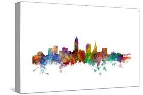 Cleveland Ohio Skyline-Michael Tompsett-Stretched Canvas