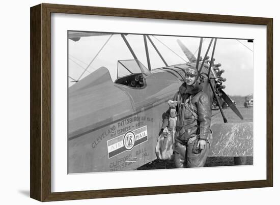 Cleveland Pittsburgh Air Mail-null-Framed Art Print