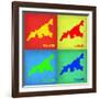 Cleveland Pop Art Map 1-NaxArt-Framed Art Print