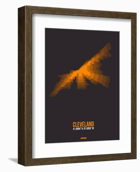 Cleveland Radiant Map 3-NaxArt-Framed Art Print