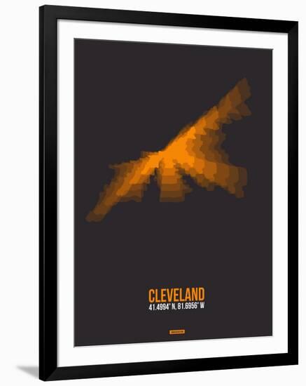 Cleveland Radiant Map 3-NaxArt-Framed Art Print