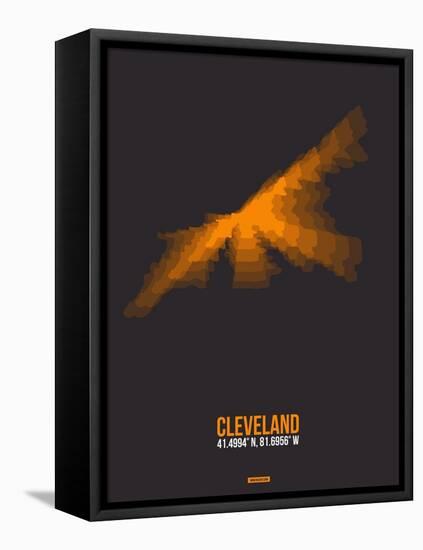 Cleveland Radiant Map 3-NaxArt-Framed Stretched Canvas