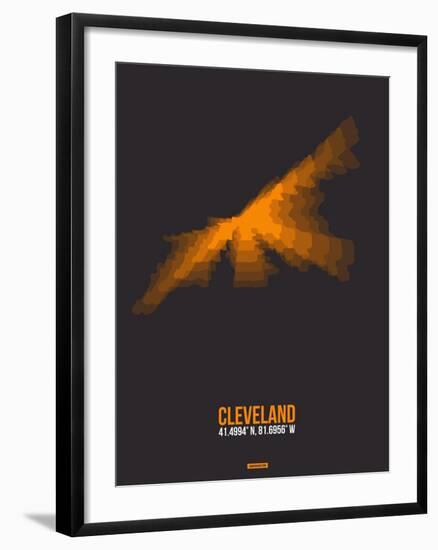 Cleveland Radiant Map 3-NaxArt-Framed Art Print